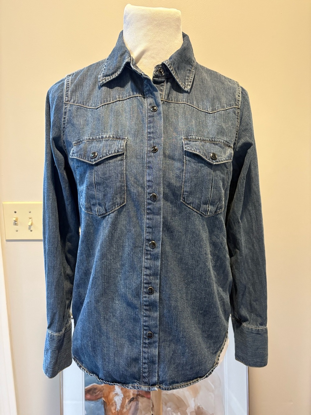 NILI LOTAN denim shirt size XS